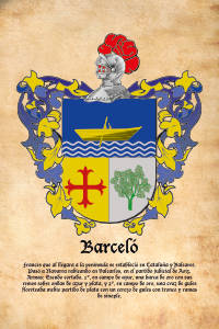 Escudo heráldico del apellido BARCELO