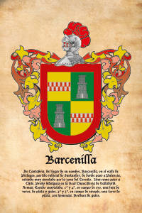 Escudo heráldico del apellido BARCENILLA