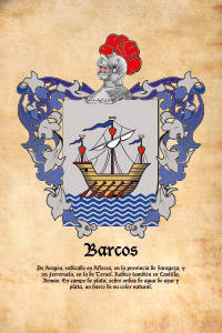 Escudo heráldico del apellido BARCOS