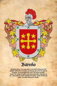 Escudo heráldico del apellido BAREÑO