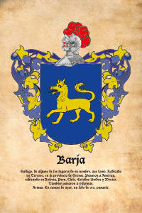 Escudo heráldico del apellido BARJA