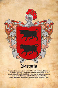 Escudo heráldico del apellido BARQUIN