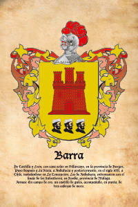 Escudo heráldico del apellido BARRA