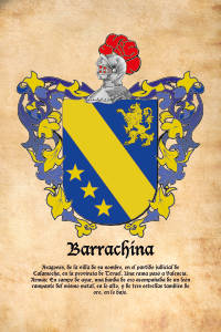Escudo heráldico del apellido BARRACHINA