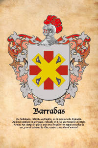 Escudo heráldico del apellido BARRADAS