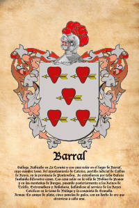 Escudo heráldico del apellido BARRAL