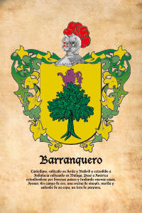 Escudo heráldico del apellido BARRANQUERO