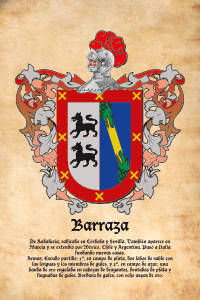 Escudo heráldico del apellido BARRAZA