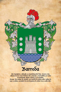 Escudo heráldico del apellido BARREDA