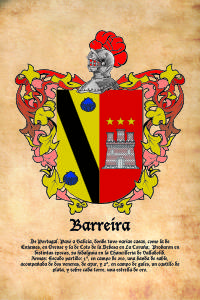 Escudo heráldico del apellido BARREIRA