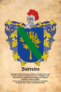 Escudo heráldico del apellido BARREIRO