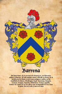 Escudo heráldico del apellido BARRENA