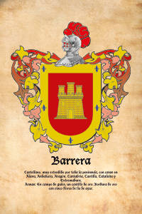 Escudo heráldico del apellido BARRERA