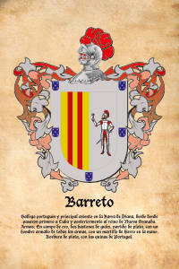 Escudo heráldico del apellido BARRETO