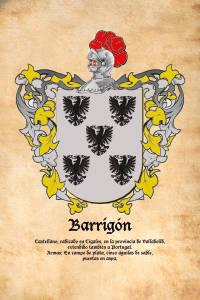 Escudo heráldico del apellido BARRIGON