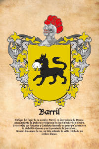 Escudo heráldico del apellido BARRIL