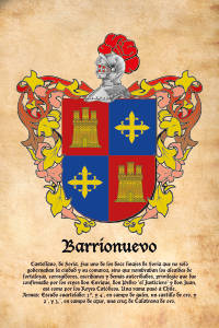 Escudo heráldico del apellido BARRIONUEVO
