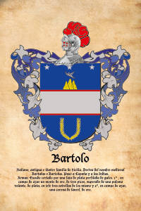 Escudo heráldico del apellido BARTOLO