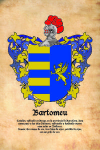 Escudo heráldico del apellido BARTOMEU