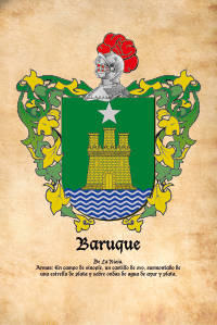 Escudo heráldico del apellido BARUQUE