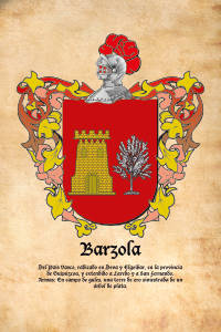 Escudo heráldico del apellido BARZOLA