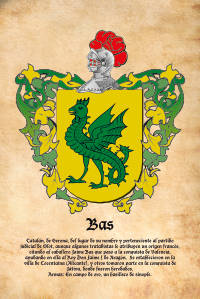 Escudo heráldico del apellido BAS