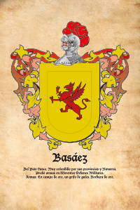 Escudo heráldico del apellido BASAEZ