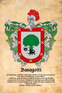 Escudo heráldico del apellido BASAGOITI
