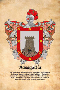 Escudo heráldico del apellido BASAGOITIA