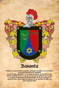 Escudo heráldico del apellido BASANTA