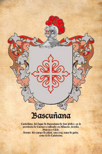 Escudo heráldico del apellido BASCUÑANA