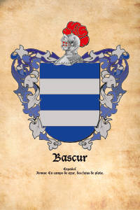 Escudo heráldico del apellido BASCUR