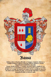 Escudo heráldico del apellido BASSA