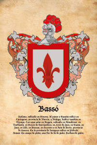 Escudo heráldico del apellido BASSO