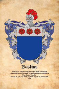 Escudo heráldico del apellido BASTIAS