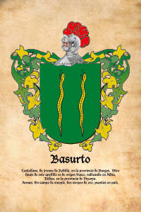 Escudo heráldico del apellido BASURTO