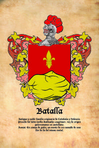 Escudo heráldico del apellido BATALLA