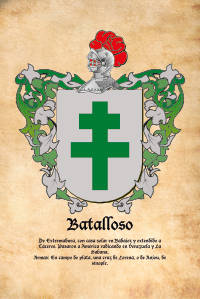 Escudo heráldico del apellido BATALLOSO