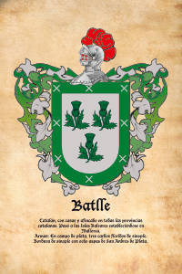 Escudo heráldico del apellido BATLLE