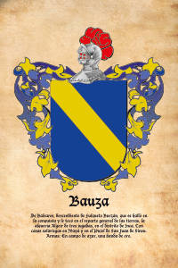 Escudo heráldico del apellido BAUZA