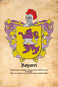 Escudo heráldico del apellido BAYARRI