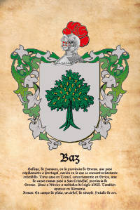 Escudo heráldico del apellido BAZ