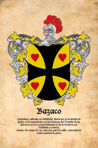 Escudo heráldico del apellido BAZACO