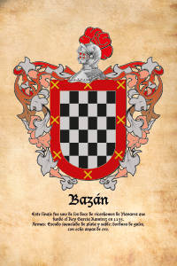 Escudo heráldico del apellido BAZAN