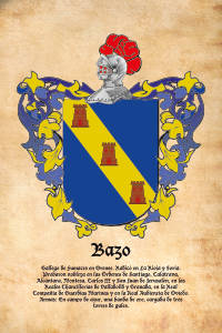 Escudo heráldico del apellido BAZO