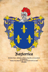 Escudo heráldico del apellido BAZTERRICA