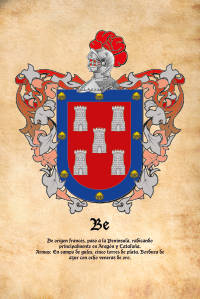 Escudo heráldico del apellido BE