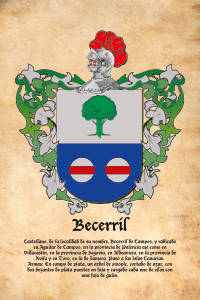 Escudo heráldico del apellido BECERRIL