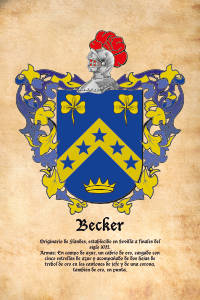 Escudo heráldico del apellido BECKER