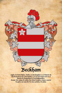 Escudo heráldico del apellido BECKHAM